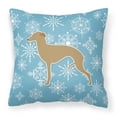 thumbnail image 1 of Carolines Treasures BB3514PW1818 Winter Snowflake Italian Greyhound Fabric Decorative Pillow, 1 of 2