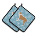 thumbnail image 1 of Carolines Treasures BB3528PTHD Winter Snowflake Central Asian Shepherd Dog Pair of Pot Holders  7.5HX7.5W multicolor, 1 of 3