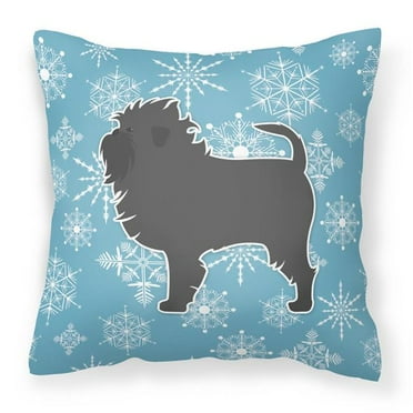 Carolines Treasures BB3548PW1414 Winter Snowflake Affenpinscher Fabric Decorative Pillow