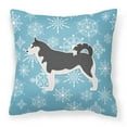 thumbnail image 1 of Carolines Treasures BB3580PW1818 Winter Snowflake Siberian Husky Fabric Decorative Pillow, 1 of 2