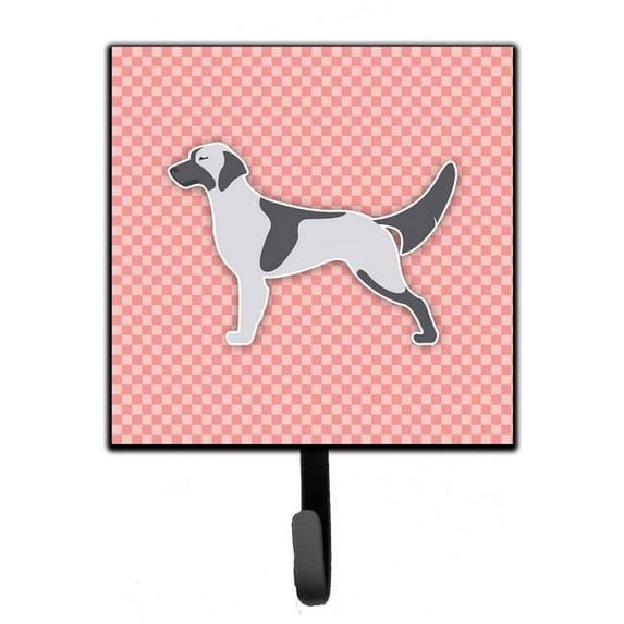Carolines Treasures BB3581SH4 English Setter Checkerboard Pink Leash or Key Holder