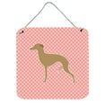 thumbnail image 1 of Carolines Treasures BB3614DS66 Italian Greyhound Checkerboard Pink Wall or Door Hanging Prints, 1 of 1