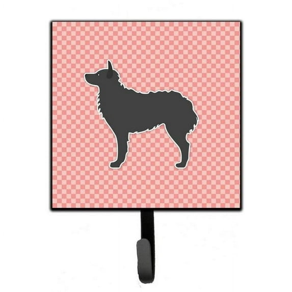 Carolines Treasures BB3621SH4 Croatian Sheepdog Checkerboard Pink Leash or Key Holder