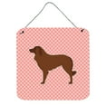 thumbnail image 1 of Carolines Treasures BB3631DS66 Portuguese Sheepdog Dog Checkerboard Pink Wall or Door Hanging Prints, 1 of 1