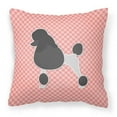 thumbnail image 1 of Carolines Treasures BB3639PW1414 Poodle Checkerboard Pink Fabric Decorative Pillow, 1 of 4
