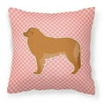 thumbnail image 1 of Carolines Treasures BB3658PW1818 Leonberger Checkerboard Pink Fabric Decorative Pillow, 1 of 5