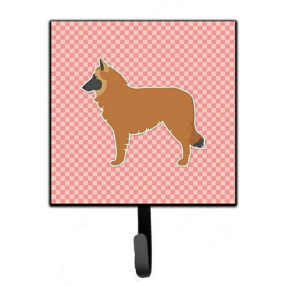 Carolines Treasures BB3661SH4 Belgian Shepherd Checkerboard Pink Leash or Key Holder