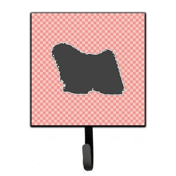 Carolines Treasures BB3663SH4 Puli Checkerboard Pink Leash or Key Holder
