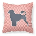 thumbnail image 1 of Carolines Treasures BB3668PW1818 Portuguese Water Dog Checkerboard Pink Fabric Decorative Pillow, 1 of 5