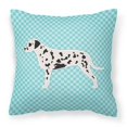 thumbnail image 1 of Carolines Treasures BB3683PW1414 Dalmatian Checkerboard Blue Fabric Decorative Pillow, 1 of 4