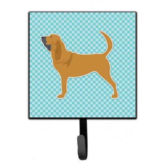 Carolines Treasures BB3684SH4 Bloodhound Checkerboard Blue Leash or Key Holder