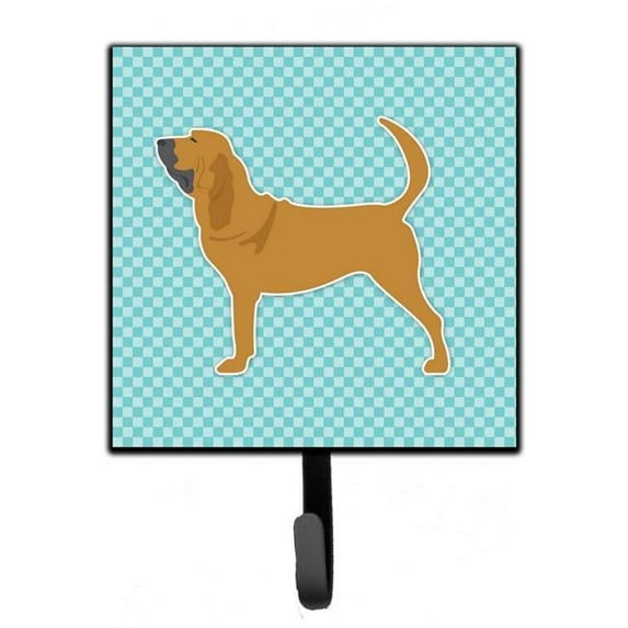 Carolines Treasures BB3684SH4 Bloodhound Checkerboard Blue Leash or Key Holder