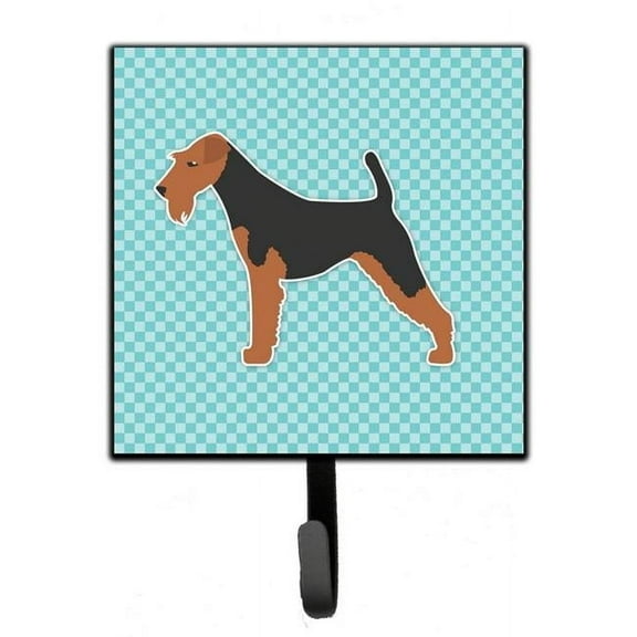 Carolines Treasures BB3685SH4 Welsh Terrier Checkerboard Blue Leash or Key Holder