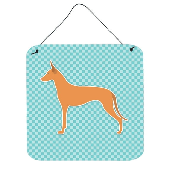 Carolines Treasures BB3688DS66 Pharaoh Hound Checkerboard Blue Wall or Door Hanging Prints