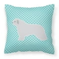 thumbnail image 1 of Carolines Treasures BB3715PW1818 Spanish Water Dog Checkerboard Blue Fabric Decorative Pillow, 1 of 5
