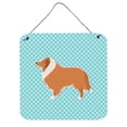 thumbnail image 1 of Carolines Treasures BB3716DS66 Collie Checkerboard Blue Wall or Door Hanging Prints, 1 of 1