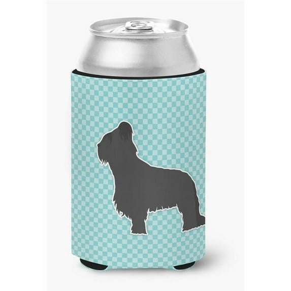 Carolines Treasures BB3726CC Briard Checkerboard Blue Can or Bottle Hugger
