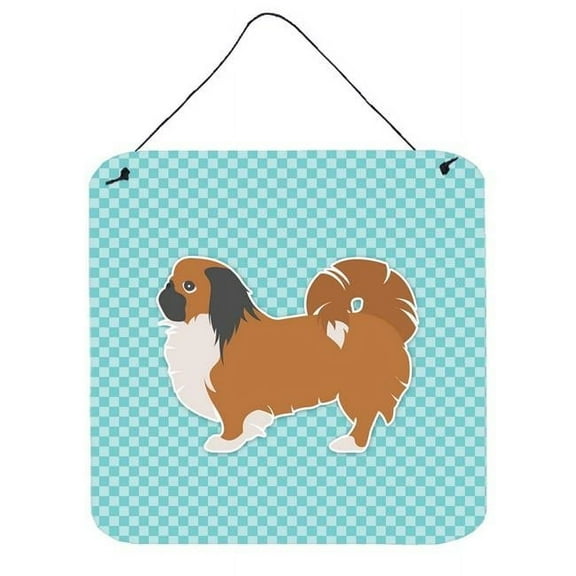 Carolines Treasures BB3738DS66 Pekingese Checkerboard Blue Wall or Door Hanging Prints