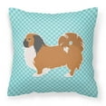 thumbnail image 1 of Carolines Treasures BB3738PW1818 Pekingese Checkerboard Blue Fabric Decorative Pillow, 1 of 5