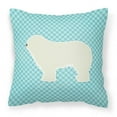 thumbnail image 1 of Carolines Treasures BB3755PW1818 Komondor Checkerboard Blue Fabric Decorative Pillow, 1 of 5