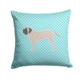 thumbnail image 1 of Carolines Treasures BB3756PW1414 English Mastiff Checkerboard Blue Fabric Decorative Pillow, 1 of 4