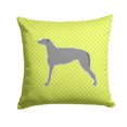 thumbnail image 1 of Carolines Treasures BB3796PW1414 Scottish Deerhound Checkerboard Green Fabric Decorative Pillow, 1 of 4