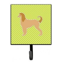 Carolines Treasures BB3806SH4 Afghan Hound Checkerboard Green Leash or Key Holder