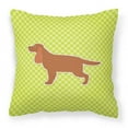 thumbnail image 1 of Carolines Treasures BB3812PW1818 English Cocker Spaniel Checkerboard Green Fabric Decorative Pillow, 1 of 5