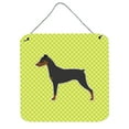 thumbnail image 1 of Carolines Treasures BB3813DS66 German Pinscher Checkerboard Green Wall or Door Hanging Prints, 1 of 1