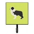 thumbnail image 1 of Carolines Treasures BB3823SH4 Black Border Collie Checkerboard Green Leash or Key Holder, 1 of 1