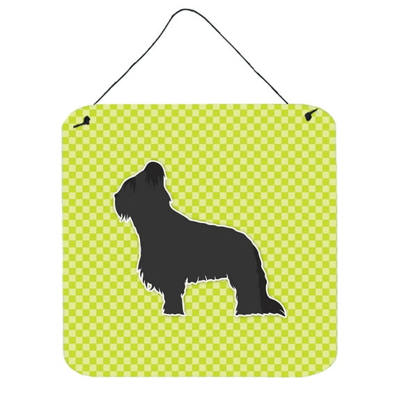 Carolines Treasures BB3826DS66 Briard Checkerboard Green Wall or Door Hanging Prints