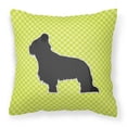thumbnail image 1 of Carolines Treasures BB3826PW1818 Briard Checkerboard Green Fabric Decorative Pillow, 1 of 5