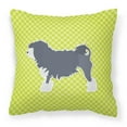thumbnail image 1 of Carolines Treasures BB3835PW1414 Lowchen Checkerboard Green Fabric Decorative Pillow, 1 of 4