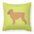 thumbnail image 1 of Carolines Treasures BB3840PW1414 Brussels Griffon Checkerboard Green Fabric Decorative Pillow, 1 of 4