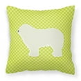 thumbnail image 1 of Carolines Treasures BB3855PW1818 Komondor Checkerboard Green Fabric Decorative Pillow, 1 of 5