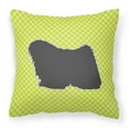 thumbnail image 1 of Carolines Treasures BB3863PW1818 Puli Checkerboard Green Fabric Decorative Pillow, 1 of 5