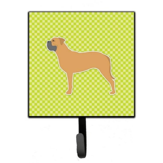Carolines Treasures BB3871SH4 Bullmastiff Checkerboard Green Leash or Key Holder