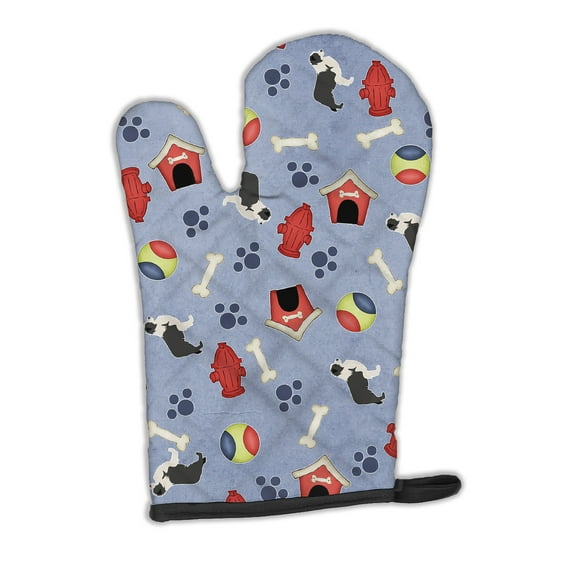 Carolines Treasures BB3923OVMT Black Border Collie Dog House Collection Oven Mitt Large multicolor