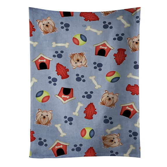 Carolines Treasures BB3983KTWL Dog House Collection Yorkie Yorkishire Terrier Kitchen Towel 15 X 28" multicolor