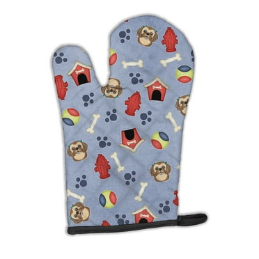 Carolines Treasures BB4028OVMT Dog House Collection Chocolate Brown Shih Tzu Oven Mitt Large multicolor