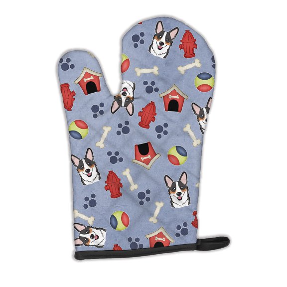 Carolines Treasures BB4034OVMT Dog House Collection Tricolor Corgi Oven Mitt Large multicolor