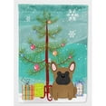 thumbnail image 1 of Carolines Treasures BB4138GF Merry Christmas Tree French Bulldog Brown Flag Garden Size, 1 of 3