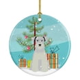 thumbnail image 1 of Carolines Treasures BB4178CO1 Merry Christmas Tree Miniature Schnauzer White Ceramic Ornament 3 in multicolor, 1 of 2