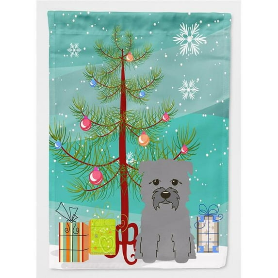 Carolines Treasures BB4184CHF Merry Christmas Tree Glen of Imal Grey Flag Canvas House Size
