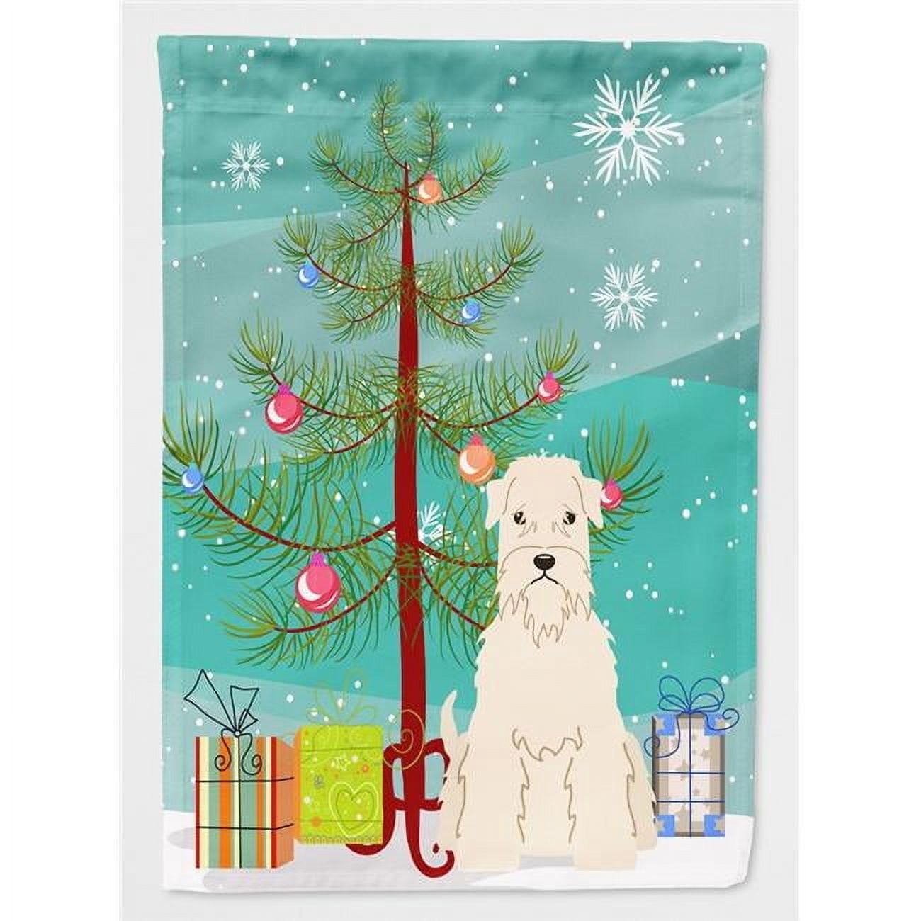 Merry Christmas Tree Soft Coated Wheaten Terrier Flag Canvas House Size