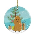 thumbnail image 1 of Carolines Treasures BB4194CO1 Merry Christmas Tree Poodle Tan Ceramic Ornament, 1 of 2