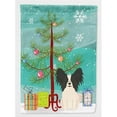 thumbnail image 1 of Carolines Treasures BB4201CHF Merry Christmas Tree Papillon Black & White Flag Canvas House Size, 1 of 4