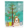 thumbnail image 1 of Carolines Treasures BB4212GF Merry Christmas Tree Shih Tzu Red & White Flag Garden Size, 1 of 2