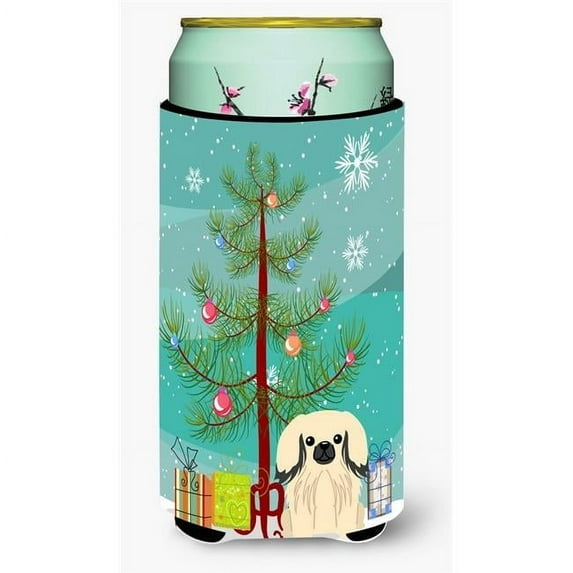 Carolines Treasures BB4231TBC Merry Christmas Tree Pekingnese Cream Tall Boy Beverage Insulator Hugger