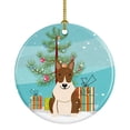thumbnail image 1 of Carolines Treasures BB4262CO1 Merry Christmas Tree Bull Terrier Brindle Ceramic Ornament, 1 of 2
